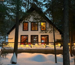 Waterfront Chalet Serendipity Hideaway, Exceptional, Family friendly Ski, Skate, Relax, Cozy Fire & WiFi
